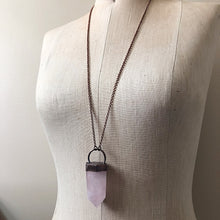 Load image into Gallery viewer, Large Rose Quartz Point Necklace - Ready to Ship