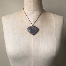Load image into Gallery viewer, Agate Druzy “Broken Open” Heart Necklace #1 - Ready to Ship