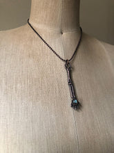 Load image into Gallery viewer, Electroformed Skeleton Arm & Labradorite Necklace #2- Ready to Ship