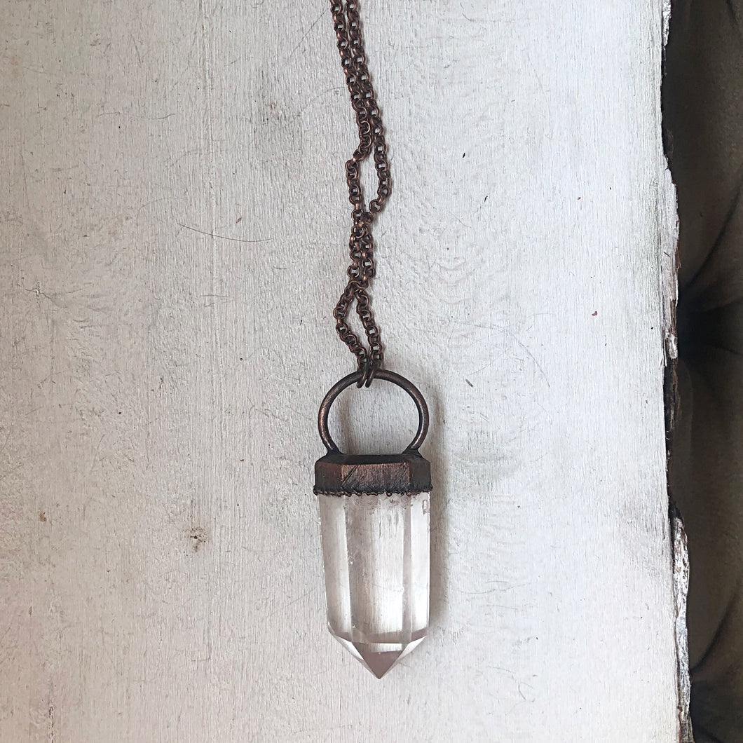 Clear Quartz Polished Point Necklace - Ready to Ship