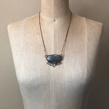 Load image into Gallery viewer, Labradorite Necklace with Clear Quartz Points #1- Ready to Ship