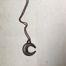 Load image into Gallery viewer, Moss Agate Crescent Moon Necklace #1 - Ready to Ship