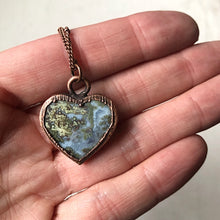 Load image into Gallery viewer, Moss Agate Heart Necklace #2 - Ready to Ship