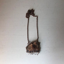 Load image into Gallery viewer, Raw Sunstone & Small Clear Quartz Point Statement Necklace - Summer Solstice Collection 2019