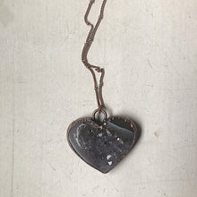 Load image into Gallery viewer, Agate Druzy “Broken Open” Heart Necklace #1 - Ready to Ship