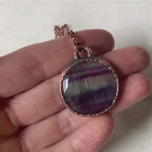 Load and play video in Gallery viewer, Fluorite Moon Necklace #3 - Ready to Ship
