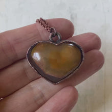 Load and play video in Gallery viewer, Carnelian Heart Necklace #3 - Ready to Ship
