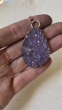 Load and play video in Gallery viewer, Amethyst Druzy &quot;Shine&quot; Necklace #2 - Ready to Ship
