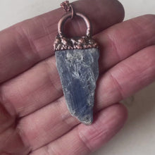 Load and play video in Gallery viewer, Raw Blue Kyanite Necklace #3 - Ready to Ship
