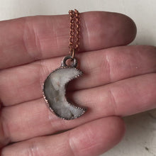 Load and play video in Gallery viewer, Desert Druzy Crescent Moon Necklace #1 - Ready to Ship
