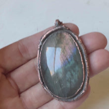 Load and play video in Gallery viewer, Oval Labradorite Necklace - Ready to Ship
