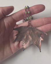 Load and play video in Gallery viewer, Electroformed Maple Leaf Necklace (Large) - Ready to Ship
