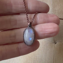 Load and play video in Gallery viewer, Rainbow Moonstone Necklace #2 - Ready to Ship
