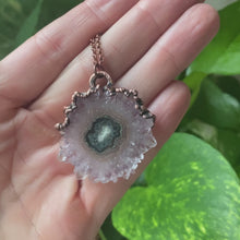 Load and play video in Gallery viewer, Amethyst Stalactite Slice Necklace #1 - Ready to Ship
