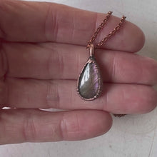 Load and play video in Gallery viewer, Small Labradorite Teardrop Necklace - Ready to Ship
