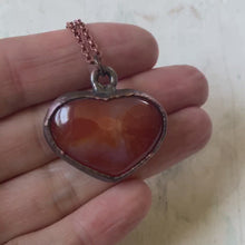 Load and play video in Gallery viewer, Carnelian Heart Necklace #2 - Ready to Ship
