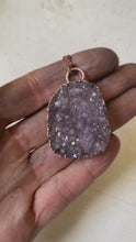 Load and play video in Gallery viewer, Amethyst Druzy &quot;Shine&quot; Necklace #3 - Ready to Ship
