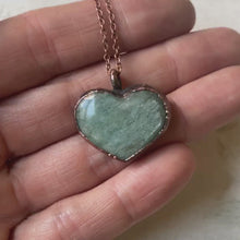 Load and play video in Gallery viewer, Amazonite Heart Necklace #2
