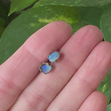 Load and play video in Gallery viewer, Raw Australian Opal Stud Earrings #2 - Ready to Ship

