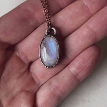 Load and play video in Gallery viewer, Rainbow Moonstone Necklace #1 - Ready to Ship

