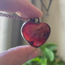 Load and play video in Gallery viewer, Carnelian Heart Necklace #1 - Ready to Ship
