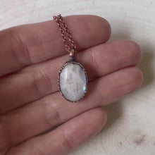 Load and play video in Gallery viewer, Rainbow Moonstone Necklace #3 - Ready to Ship
