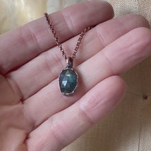 Load and play video in Gallery viewer, Rose Cut Blue Kyanite Necklace (Oval) - Ready to Ship
