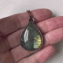 Load and play video in Gallery viewer, Labradorite Teardrop Necklace - Ready to Ship
