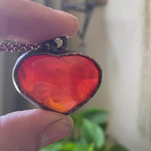 Load and play video in Gallery viewer, Carnelian Heart Necklace #2 - Ready to Ship
