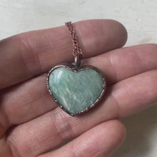 Load and play video in Gallery viewer, Amazonite Heart Necklace #3 - Ready to Ship
