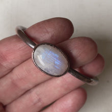 Load and play video in Gallery viewer, Rainbow Moonstone Cuff Bracelet #5- Ready to Ship
