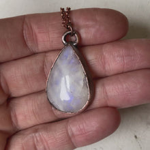 Load and play video in Gallery viewer, Rainbow Moonstone Teardrop Necklace #2 - Ready to Ship
