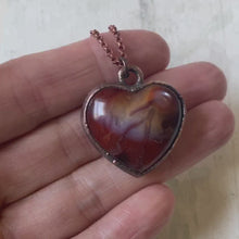 Load and play video in Gallery viewer, Carnelian Heart Necklace #1 - Ready to Ship
