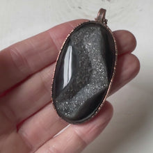 Load and play video in Gallery viewer, Black Onyx Druzy Necklace - Ready to Ship
