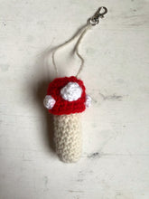 Load image into Gallery viewer, Crochet Mushroom Lighter/Chapstick Holder - Made to Order by Chez Crochet
