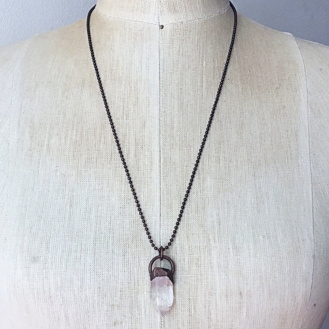 Raw Clear Quartz Point Necklace - Made to Order
