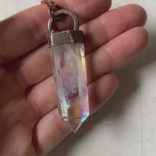 Load and play video in Gallery viewer, Angel Aura Quartz Polished Point Necklace #1 - Ready to Ship
