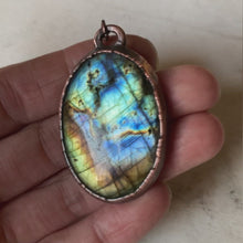Load and play video in Gallery viewer, Oval Labradorite Necklace #2 - Ready to Ship
