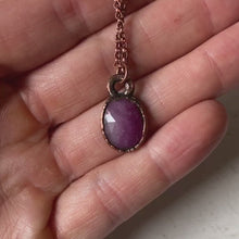 Load and play video in Gallery viewer, Pink Sapphire Necklace
