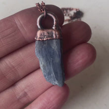 Load and play video in Gallery viewer, Raw Blue Kyanite Necklace #1 - Ready to Ship
