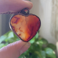 Load and play video in Gallery viewer, Carnelian Heart Necklace #4 - Ready to Ship
