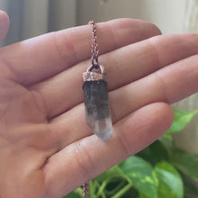 Load and play video in Gallery viewer, Raw Tibetan Black Quartz Necklace #2
