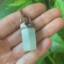 Load and play video in Gallery viewer, Raw Aquamarine Necklace #3 - Ready to Ship
