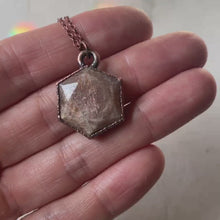 Load and play video in Gallery viewer, Sunstone Hexagon Necklace #2 - Ready to Ship

