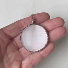 Load and play video in Gallery viewer, Selenite Pink Moon Necklace #2 - Ready to Ship
