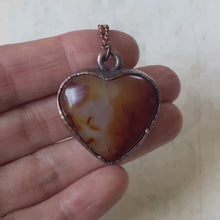 Load and play video in Gallery viewer, Carnelian Heart Necklace #4 - Ready to Ship
