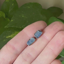 Load and play video in Gallery viewer, Raw Blue Kyanite Stud Earrings #2 - Ready to Ship
