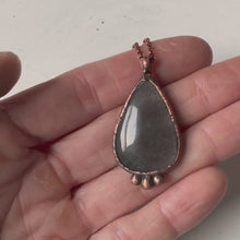 Load and play video in Gallery viewer, Silver Sheen Obsidian Necklace #1
