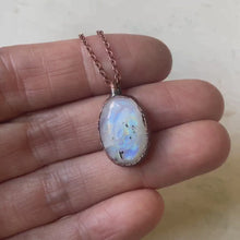 Load and play video in Gallery viewer, Rainbow Moonstone Necklace #4 - Ready to Ship

