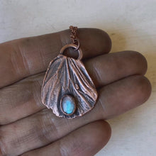 Load and play video in Gallery viewer, Electroformed Butterfly Wing &amp; Labradorite Necklace #6 - Ready to Ship
